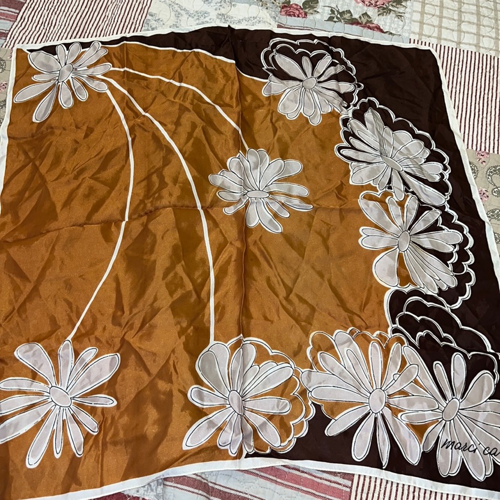 Vintage MCM Marci Cara square scarf 26” square France